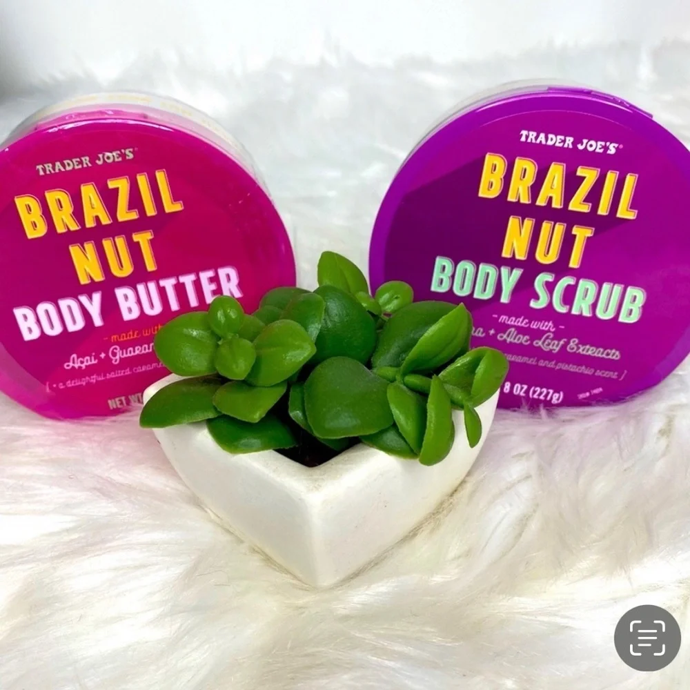 NWT BUNDLE Trader Joe's Brazil Nut Body Butter & Body Scrub